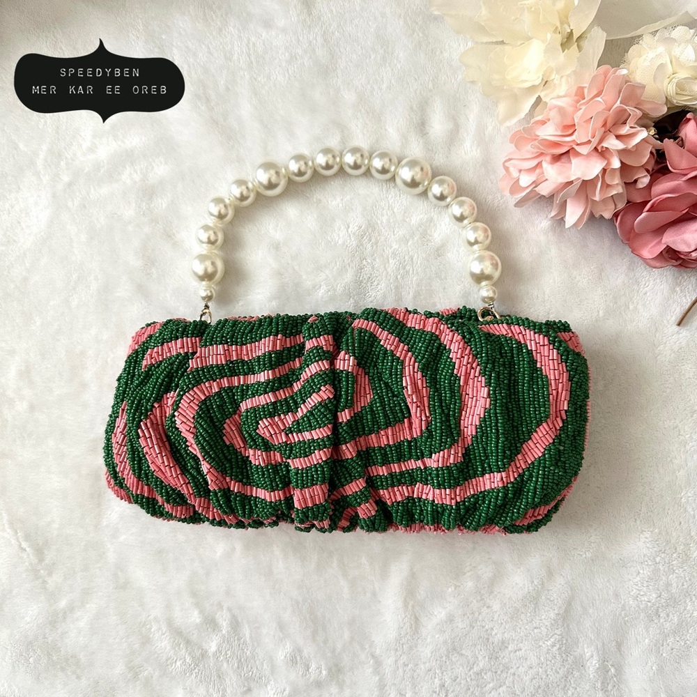 STAUD Beaded Bean Convertible Clutch Bag - Picture 2 of 16
